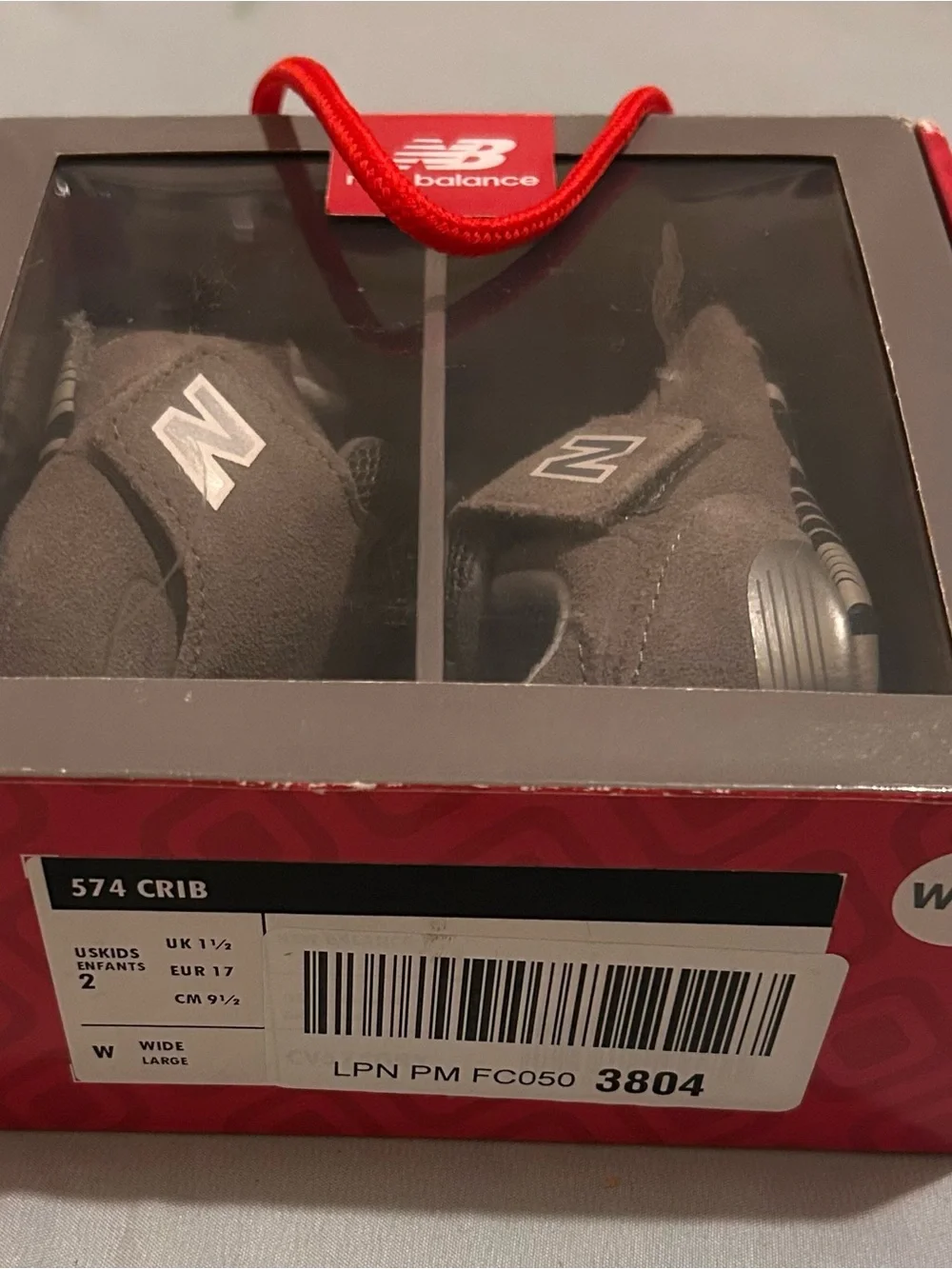 New Balance Toddler Brown/Gray Velcro Suede Sneakers